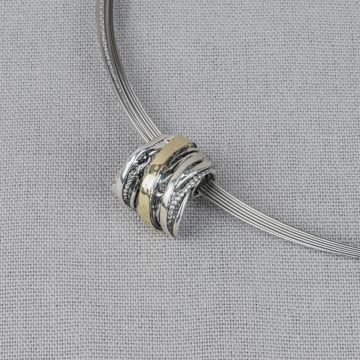 Hanger bogen zilver + 9 krt