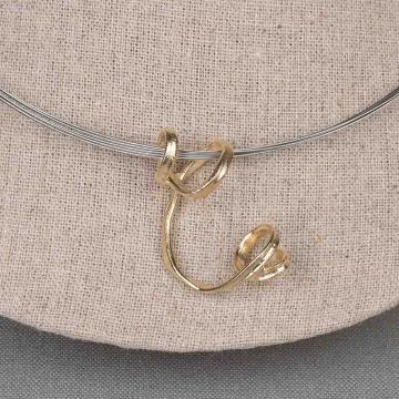 Hanger krul confetti zilver verguld