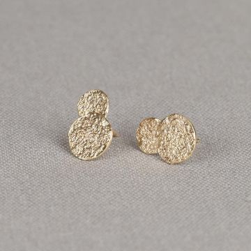 Ear stud clouds silver gold plated