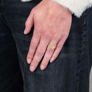 BOHO | Ring mittel G14K + dia 0,08 ct