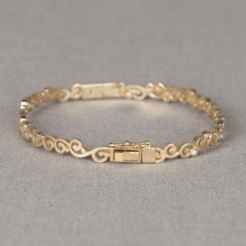 BOHO | Armband rund G14K + dia 0,15 ct