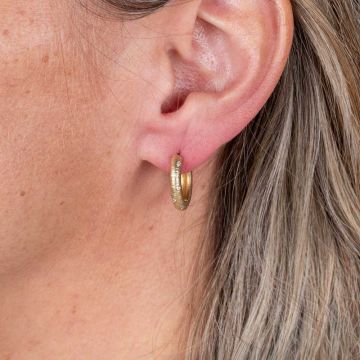 SPARKLE | Creool Ohrstecker G14K + Diamant 0,08 ct