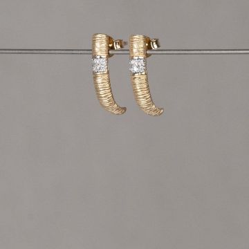 SPARKLE | Oorsteker hook G14K + dia 0,06 ct