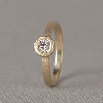 CANDY | Ring G14K + dia 0,25 ct Champagne