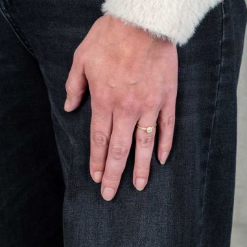 CANDY | Ring G14K + dia 0,25 ct Champagne