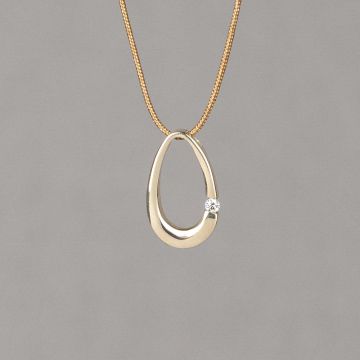 CLASSICAL | Hanger ovaal G14K + dia 0,03 ct