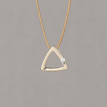CLASSICAL | Hanger driehoek G14K + dia 0,03 ct