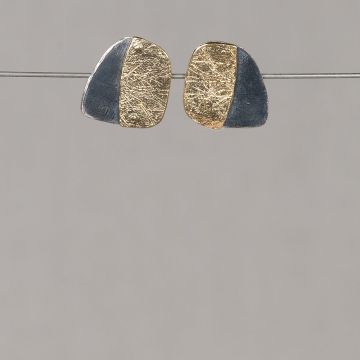 Oorstekers Susan zilver + oxy + verguld