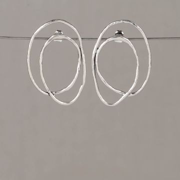 Silberne Ohrstecker Augen auf dich