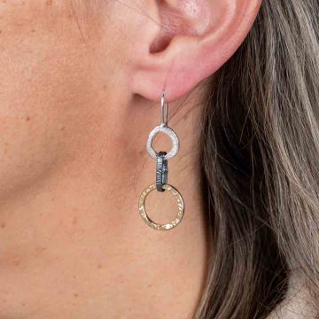 Organic trio earrings