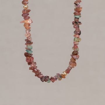 Collier en édition limitée Tourmaline + Boules plaquées or