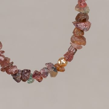 Collier en édition limitée Tourmaline + Boules plaquées or