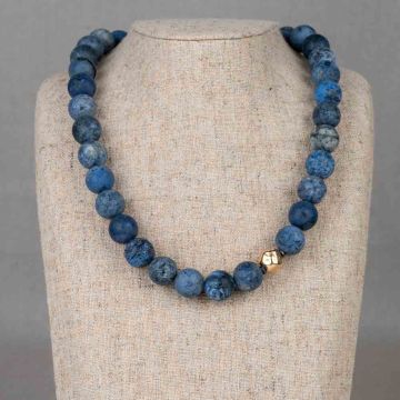 Collier LIMITED Dumortieriet + Goldfilled bal