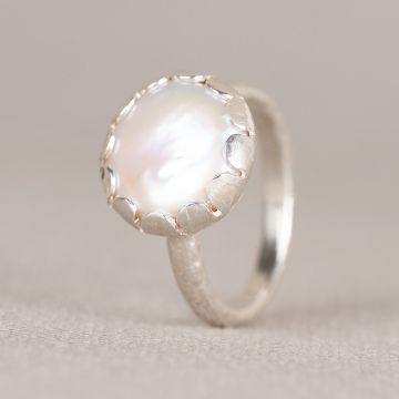 Ring zilver Power Pearl
