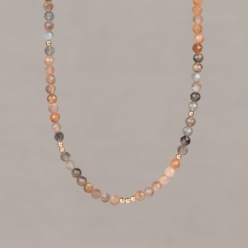 ollier Sparkling Gems Mixed Pierre de Lune + Goldfilled