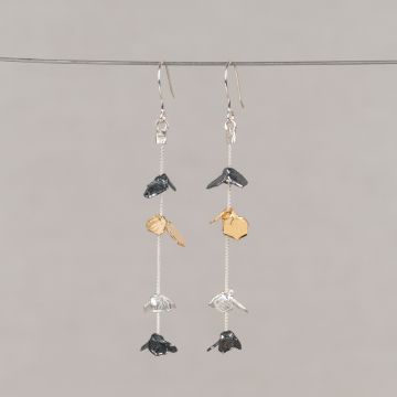 Oorslinger Trio Zilver hoedjes