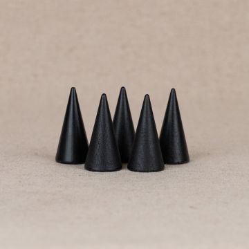 Houten ring kegel zwart