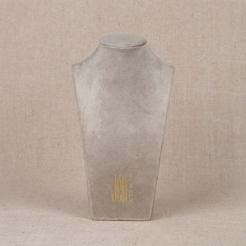 Collier hals velvet grijs S