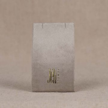 Collier/oorbellen standaard velvet grijs S