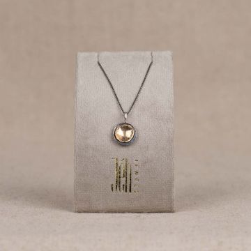 Necklace/earrings standard velvet gray S