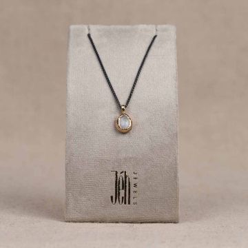 Necklace standard velvet gray M