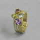 N.O.O.R. | Ring G14K + Blautopas/Amethyst