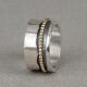 Ring zilver + Gold Filled Sportief