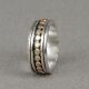 Ring zilver met goldfilled classic