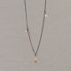 Collier zilver oxy + met blaadjes van G14K 