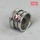 Ring silber oxy + 9 Karat rose Blume