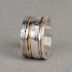 Ring zilver + Goldfilled elegant