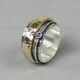 Ring Goldfilled + zilver met Amethist