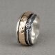 Ring Goldfilled + zilver met Amethist