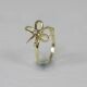 Ring bloem G14K 0,03ct SI1/HI | Maat 53