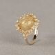 BLOSSOM GEMSTONES | Ring 14 karaat goud bloesem + Gold Rutiel