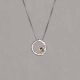 Halskette Oxy glänzender Kreis + 9 Karat + Labradorit