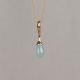Hanger druppel + Aquamarijn