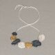 Collier stones zilver + oxy + verguld