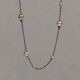 Halskette Silber Oxy + Goldfilled Dotty